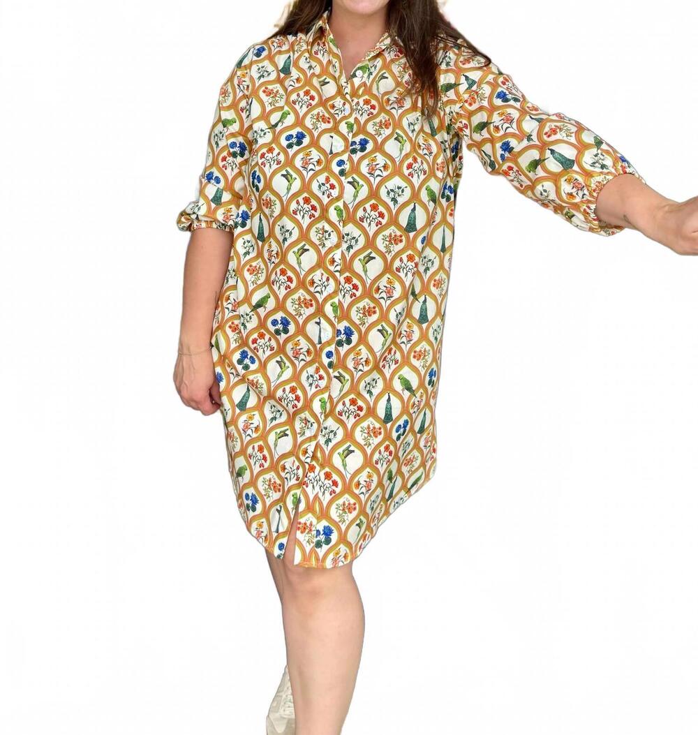 NEW BOHO CHIC garden mini dress in beige